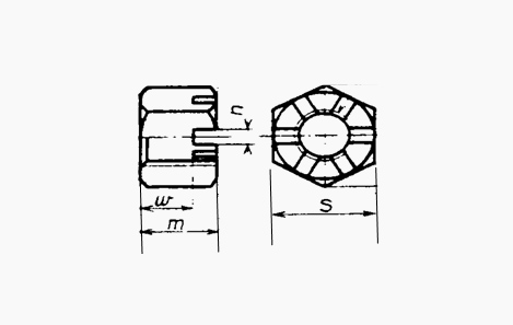 HEXAGON SLOTTED NUTS